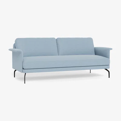 Heal's Heal's Iver 4 Seater Sofa Capelo Cotton-Linen Sea Shanty Black Feet