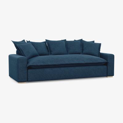 Heal's Heal's Brompton 4 Seater Sofa Velvet Charcoal Walnut Stain Feet - Heal's UK Furniture