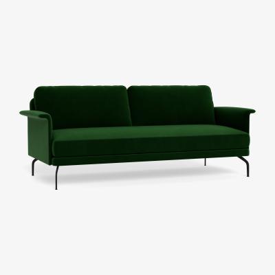 Heal's Heal's Iver 4 Seater Sofa Smart Velvet Forest Black Feet