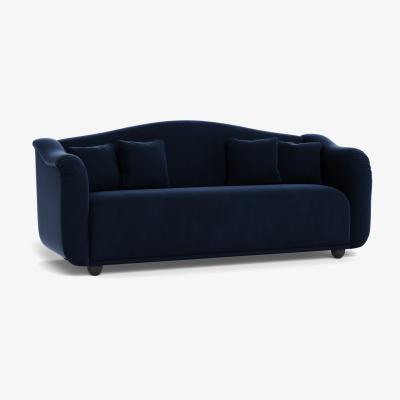 Heal's Heal's Tetbury 4 Seater Sofa Smart Velvet Dusk Natural Beech Feet