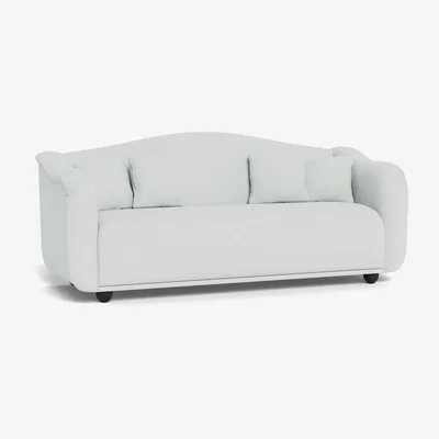 Heal's Heal's Tetbury 4 Seater Sofa Broad Weave Tin Natural Beech Feet