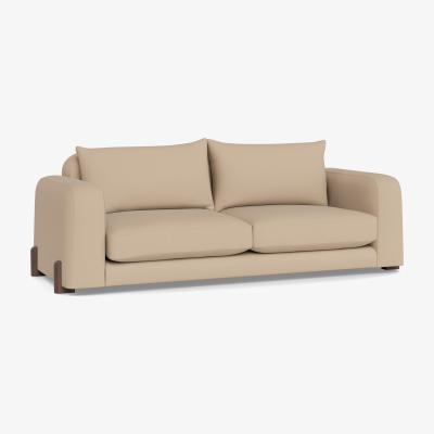 Heal's Heal's Nuvola 4 Seater Sofa Capelo Linen-Cotton Bamboo Walnut Stained Oak Feet