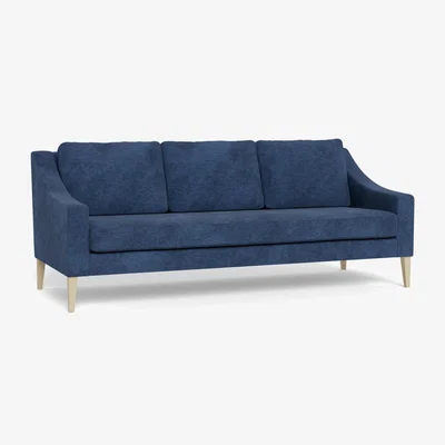 Heal's Heal's Richmond 4 Seater Sofa Broad Weave Lagoon Natural Feet - Heal's UK Furniture