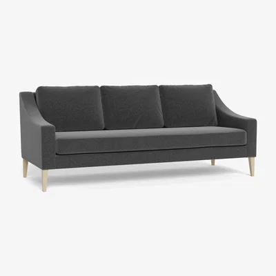 Heal's Heal's Richmond 4 Seater Sofa Melton Wool Granite Black Feet