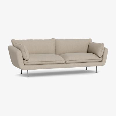 Heal's Heal's Allora 4 Seater Sofa Broad Weave Putty Black Feet