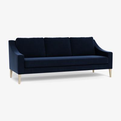 Heal's Heal's Richmond 4 Seater Sofa Smart Velvet Dusk Black Feet