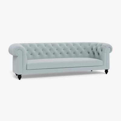 Heal's Heal's Fitzrovia 4 Seater Brushed Cotton Mist Stained Oak Feet - Heal's UK Furniture