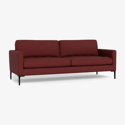Heal's Heal's Eton 4 Seater Sofa Capelo Linen-Cotton Etruscan Red Brass Feet