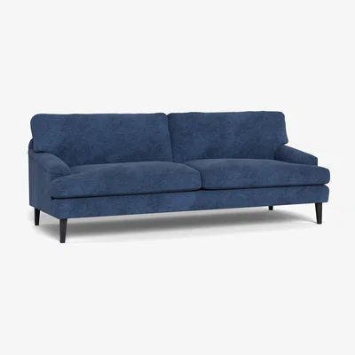 Heal's Heal's Stanton 4 Seater Sofa Broad Weave Lagoon Black Feet