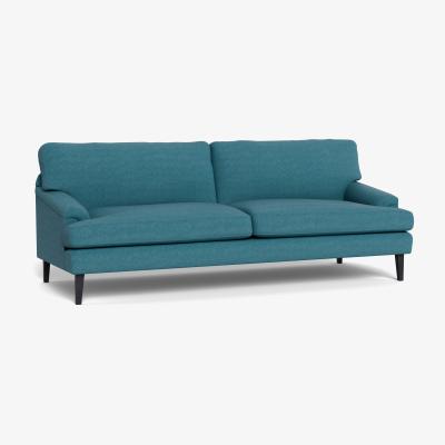 Heal's Heal's Stanton 4 Seater Sofa Brushed Cotton Cadet Black Feet