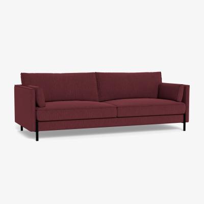 Heal's Heal's Tortona 4 seater Sofa Smart Linen Mix Maroon - Heal's UK Furniture
