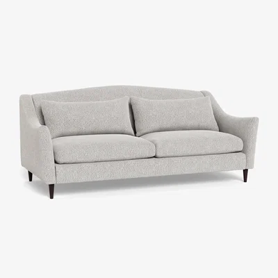 Heal's Heal's Somerset 4 Seater Sofa Chunky Boucle Ecru Walnut Stained Feet