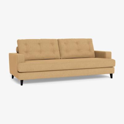 Heal's Heal's Mistral 4 Seater Sofa Smart Linen Mix Sand Black Feet