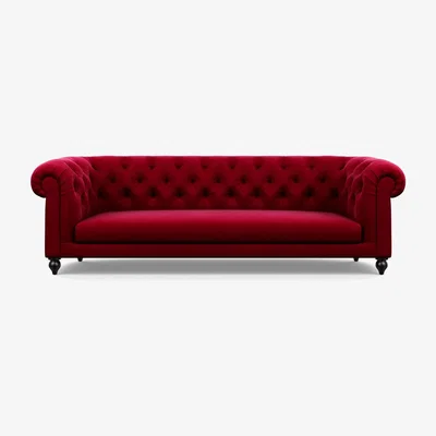 Heal's Heal's Fitzrovia 4 Seater Sofa Broad Weave Putty Chestnut Stain Feet - Heal's UK Furniture