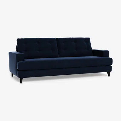 Heal's Heal's Mistral 4 Seater Sofa Smart Velvet Dusk Black Feet