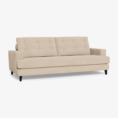 Heal's Heal's Mistral 4 Seater Sofa Brushed Cotton Oat Black Feet