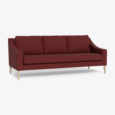 Heal's Heal's Richmond 4 Seater Sofa Capelo Linen-Cotton Etruscan Red Black Feet
