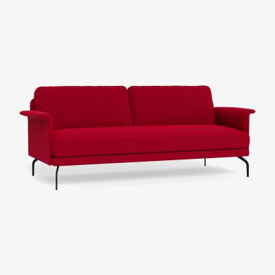 Heal's Heal's Iver 4 Seater Sofa Melton Wool Red Oxide Black Feet