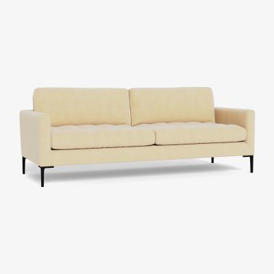 Heal's Heal's Eton 4 Seater Sofa Smart Luxe Velvet Biscuit Black Feet