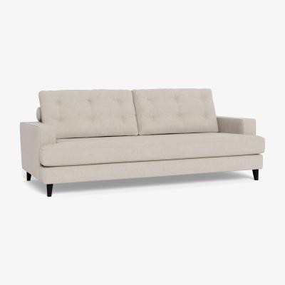 Heal's Heal's Mistral 4 Seater Sofa Texture Limestone Black Feet - Heal's UK Furniture