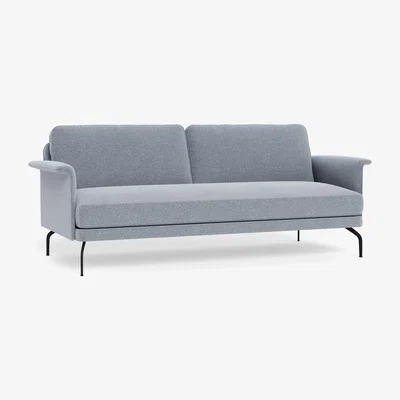 Heal's Heal's Iver 4 Seater Sofa Boucle Steel Black Feet