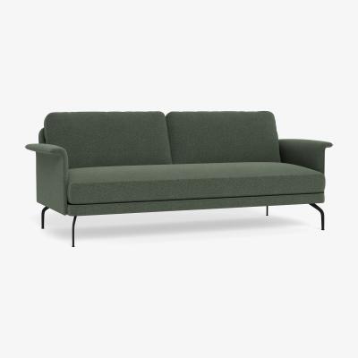 Heal's Heal's Iver 4 Seater Sofa Brushed Cotton Mist Black Feet