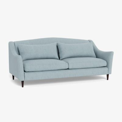 Heal's Heal's Somerset 4 Seater Sofa Smart Linen Mix Duck Egg Dark Stain - Heal's UK Furniture