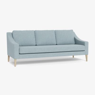 Heal's Heal's Richmond 4 Seater Sofa Smart Linen Mix Duck Egg Black Feet - Heal's UK Furniture