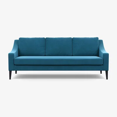 Heal's Heal's Richmond 4 Seater Sofa Smart Luxe Velvet Grass Tinted Ash Feet - Heal's UK Furniture