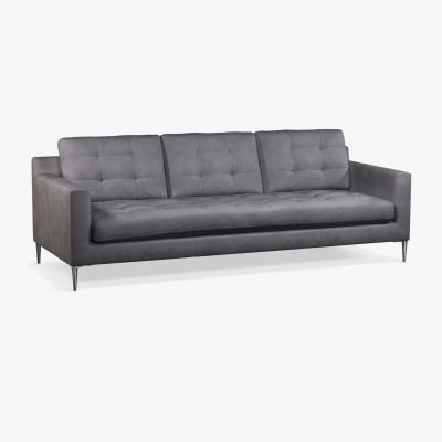 John Lewis John Lewis Draper Grand 4 Seater Leather Sofa, Metal Leg