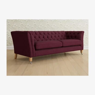 John Lewis Laura Ashley Chatsworth Grand 4 Seater Sofa, Oak Leg