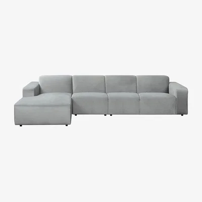 My Furniture Pebble Large Left Hand Corner Sofa – Dove Grey