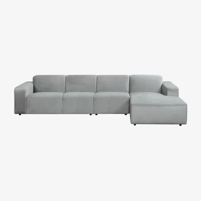 My Furniture Pebble Large Right Hand Corner Sofa – Dove Grey