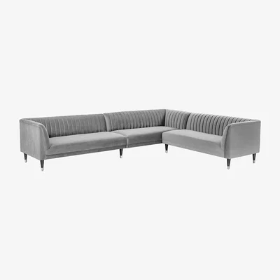 My Furniture Baxter Large Right Hand Corner Sofa - Dove Grey