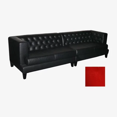Made in Design Hall Straight sofa - 4 seats / Velvet version by Driade Red