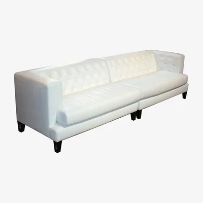 Made in Design Hall Straight sofa - 4 seats - Leather version by Driade White