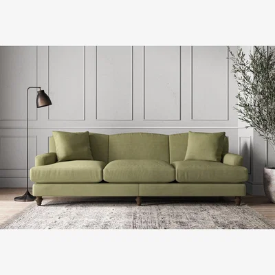 Nkuku Nkuku Deni Sofa | Make To Order | Super Grand | Brera Linen Sage
