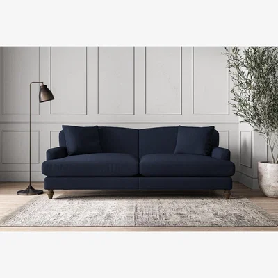 Nkuku Nkuku Deni Sofa | Make To Order | Grand | Brera Linen Indigo