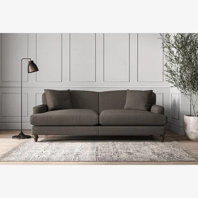 Nkuku Nkuku Deni Sofa | Make To Order | Grand | Brera Linen Granite