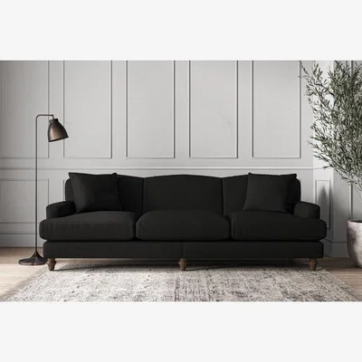Nkuku Nkuku Deni Sofa | Make To Order | Super Grand | Brera Linen Charcoal