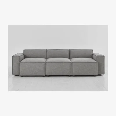 Olivia's Swyft Model 03 Linen Configuration 3 Sofa in Shadow