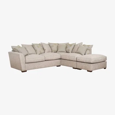 Downtown Franklin 4 Seater Left Hand Corner Group with Footstool Pillow Back