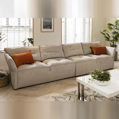 Quatropi Modern Large 6 Seater Living Room Sofa Modular 348cm Custom Fabric