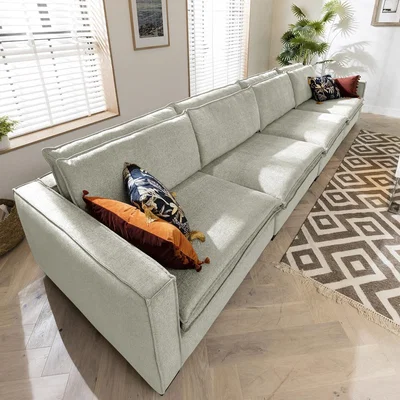 Quatropi Quatropi Large 6 Seater Modular Straight Sofa - XL Extra Deep, Kyle 436x118cm