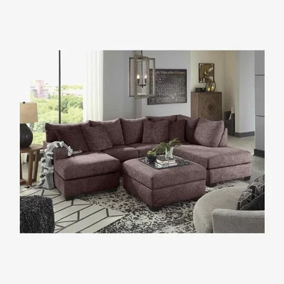 The Range Beboz Full Back Large Corner U Shape Sofa - Mushroom