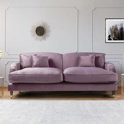 The Range Charlotte 4 Seater Sofa - Lavender