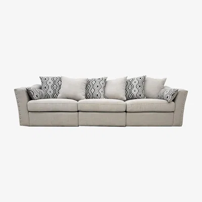 The Range Bankes Chenille 4 Seater Sofa - Beige - Beige