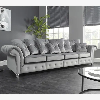 The Range Kensington 4 Seater Sofa - Light Grey