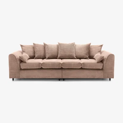 The Range Jumbo Cord 4 Seater Sofa in Brown - Brown