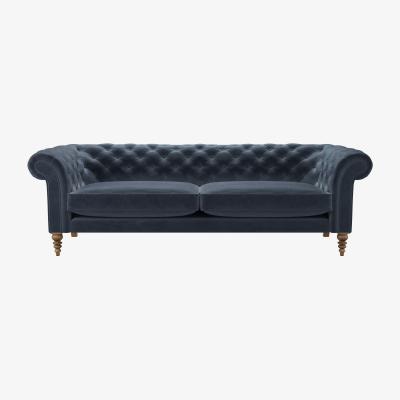 Sofa.com Oscar 4 Seat Sofa in Skyfall Cotton Matt Velvet